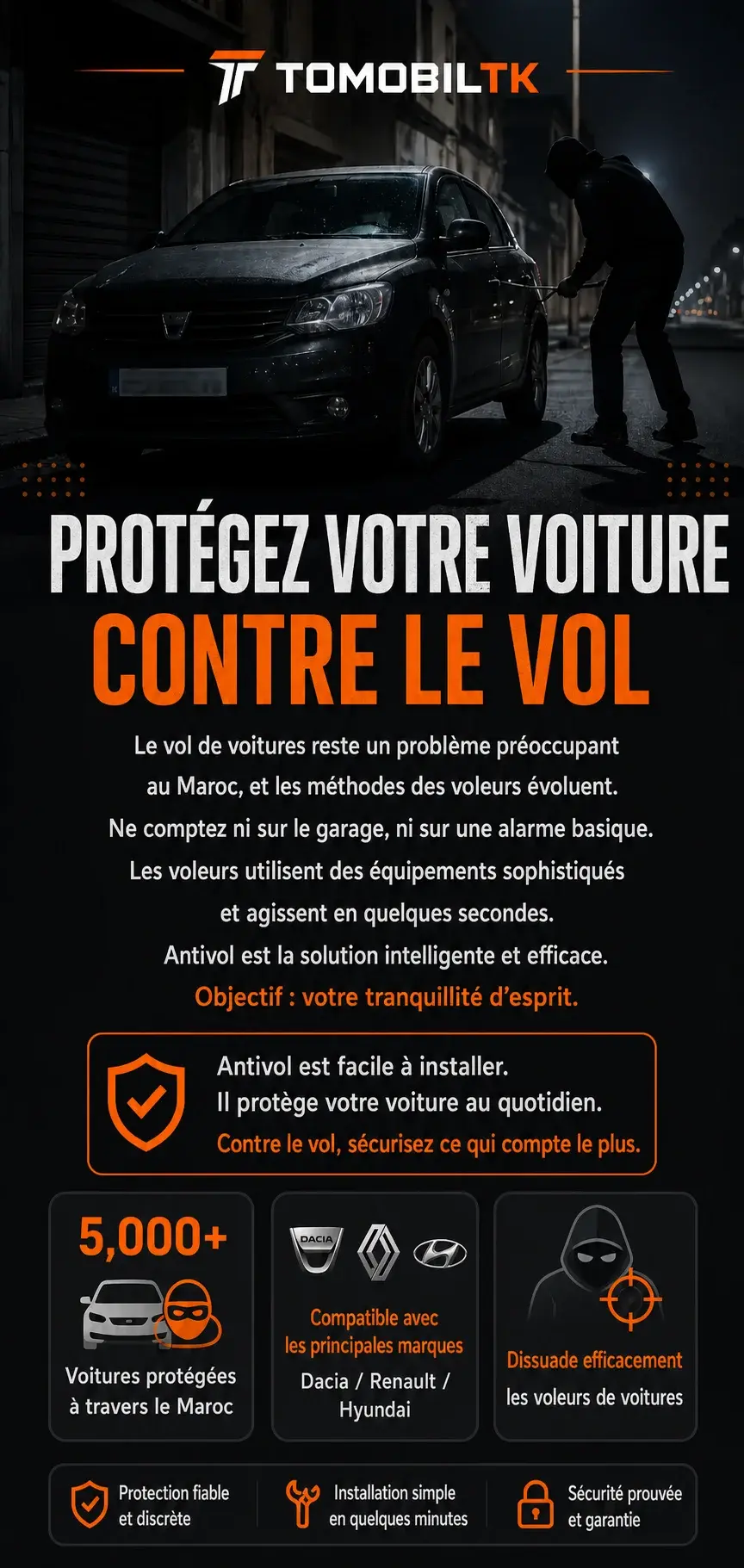 Antivol volant et pédale FEAR