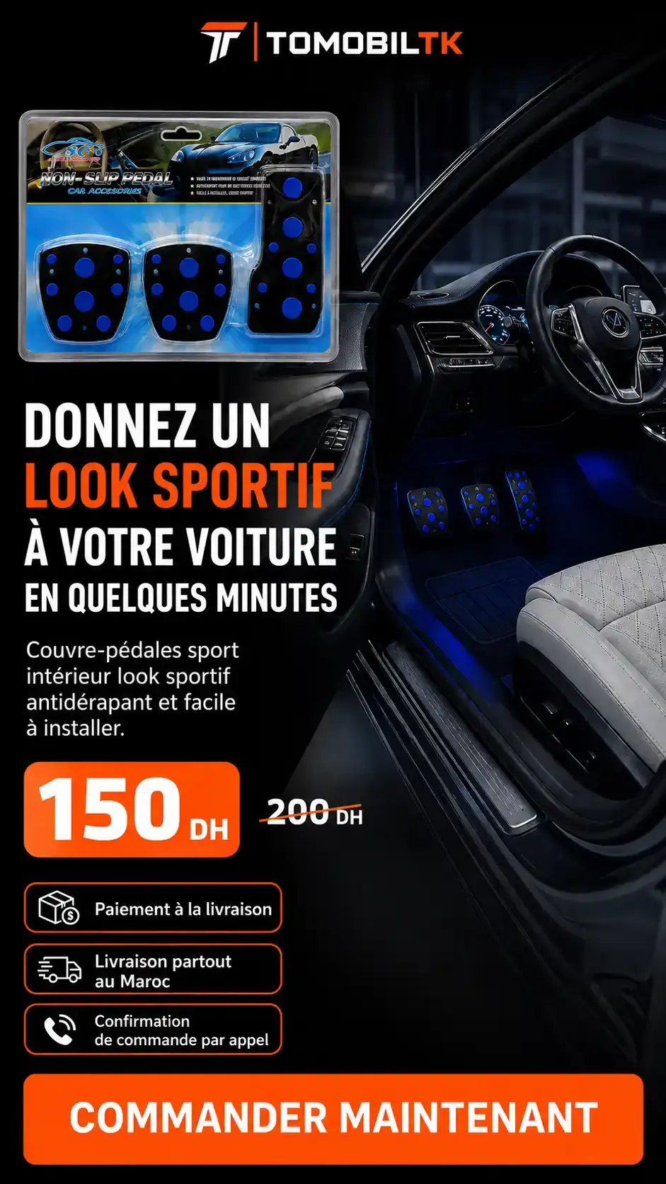 Couvre-pédales Sport Antidérapants HERO