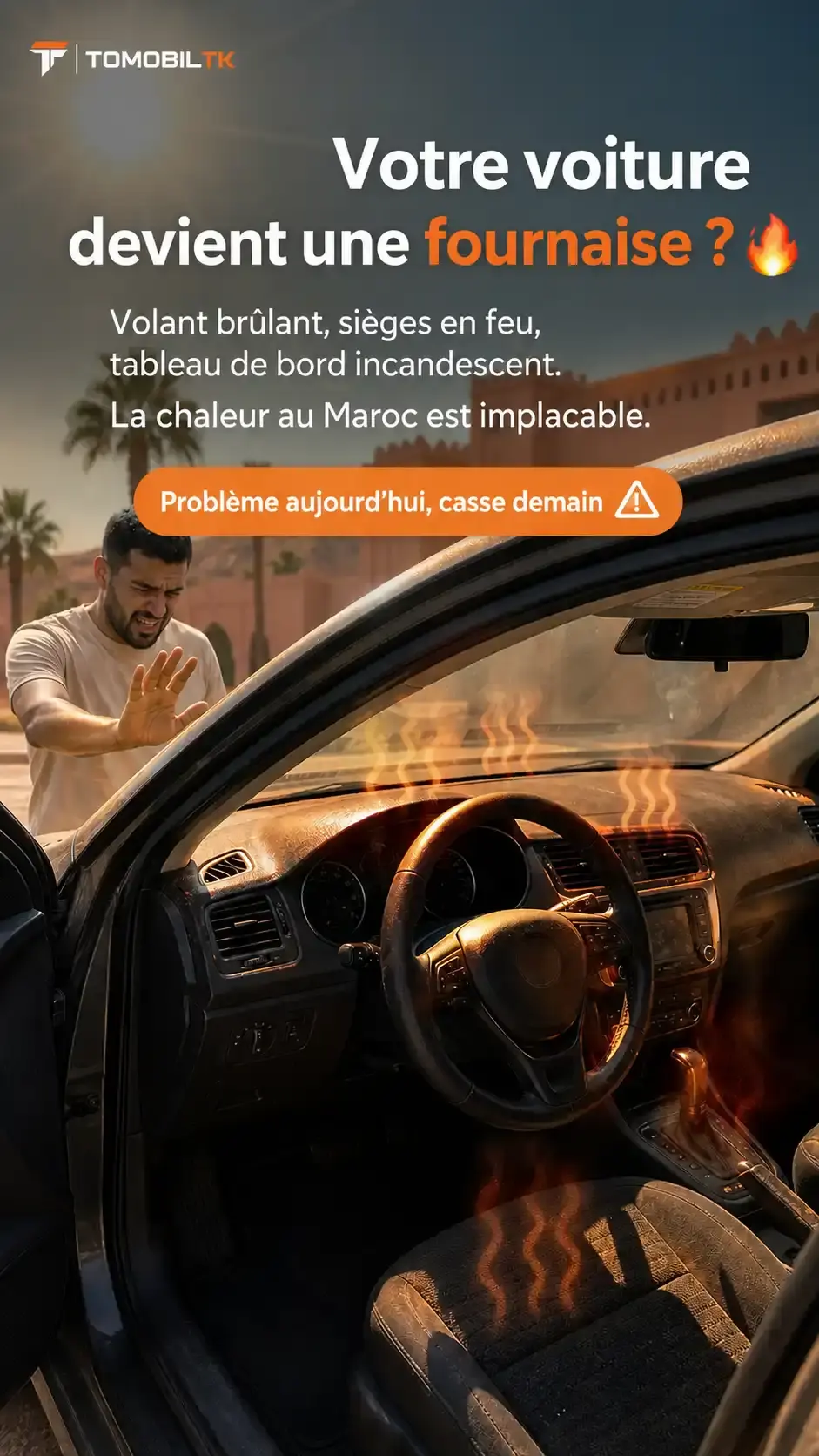 Pare-soleil pare-brise rétractable PROBLEM