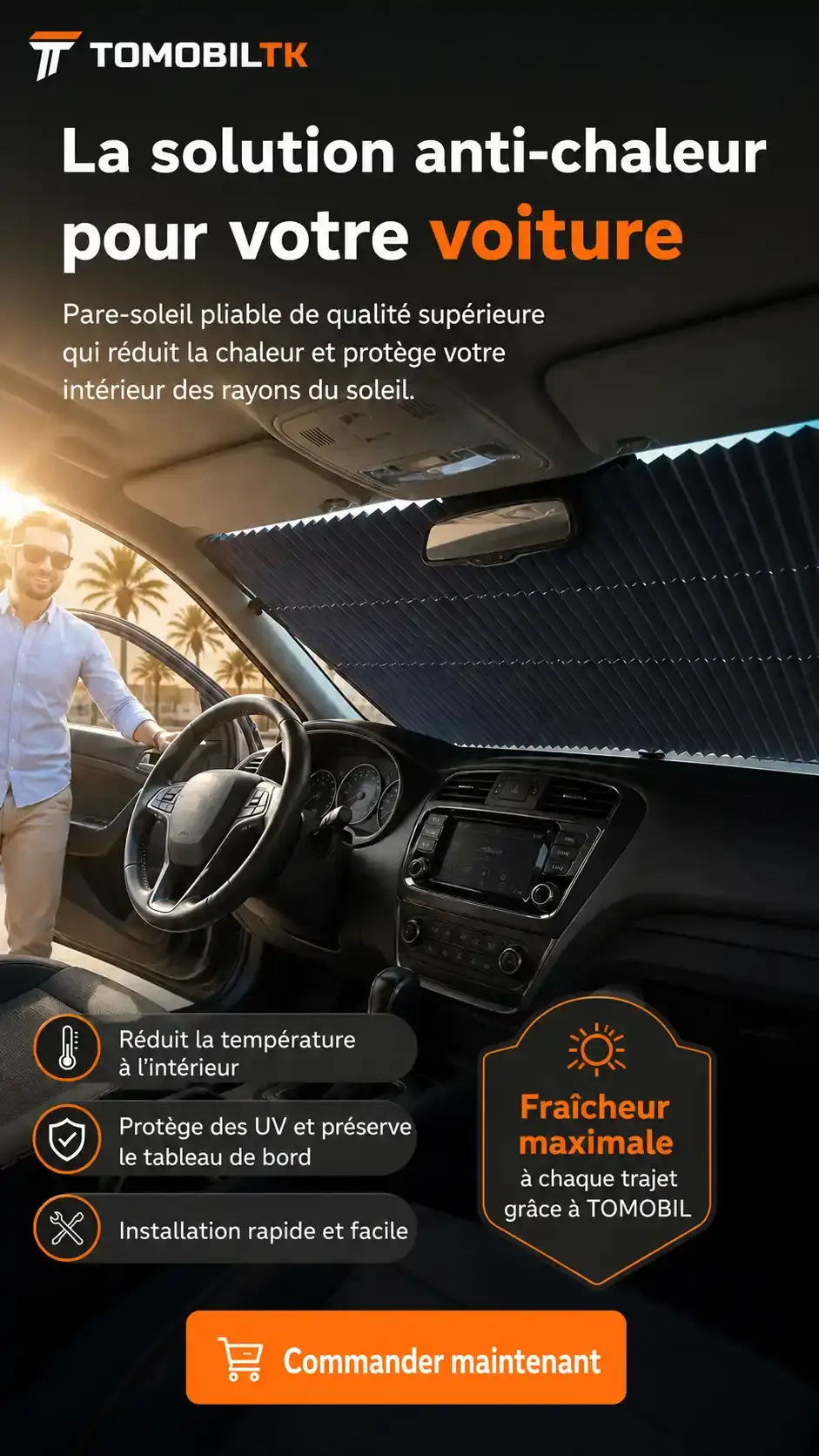 Pare-soleil pare-brise rétractable SOLUTION